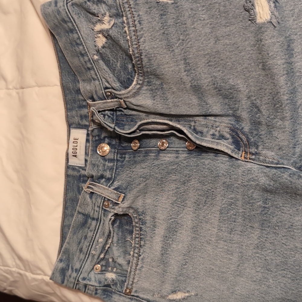 Agolde button fly jean